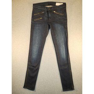 Rag and Bone Women's Skinny Kensington Jeans Zippers Dark Wash W1522K520ND